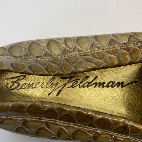 Beverly Feldman Gold Riding Bit Rhinestone Loafers (36.5) - Picture 11 of 12